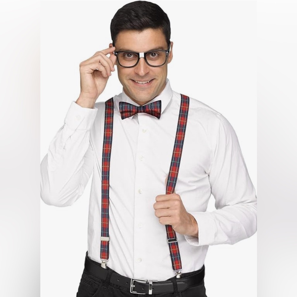 Halloween Adult Costume (Unisex)- Nerd Suspender Set!😍